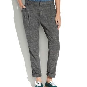 Madewell tailored trouser in black/white grid size 28